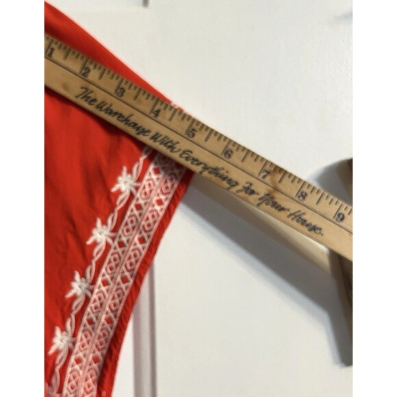 Angel Heart Boutique Red Tunic Top Multicolored Embroidered Floral Print 2XL - Picture 7 of 9